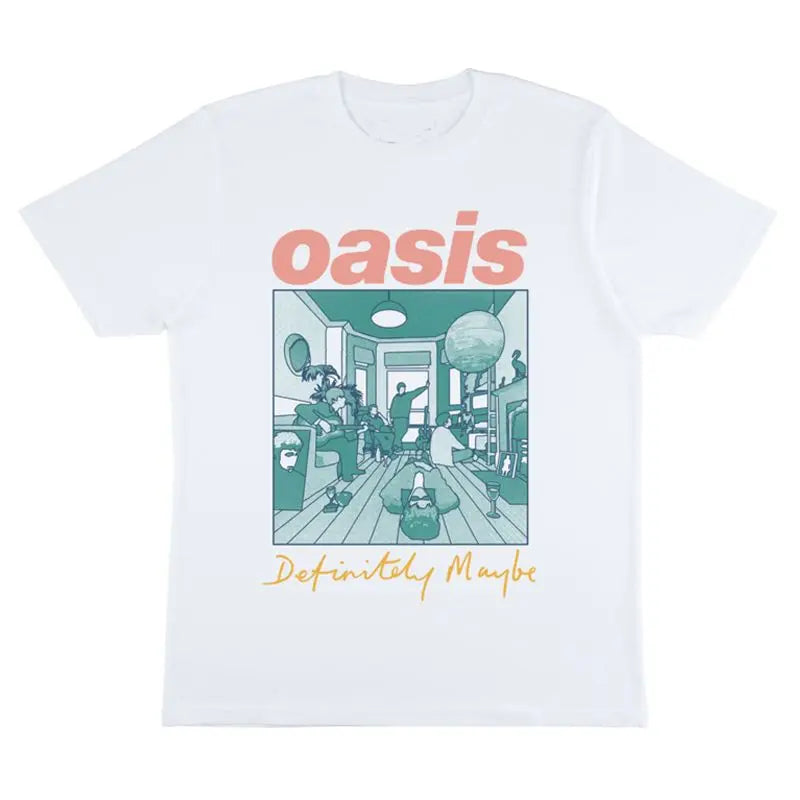 Oasis Oasis Band Summer New European and American Retro Casual Rock Music Trendy Brand Cotton Men's Short Sleeve T-Shirt