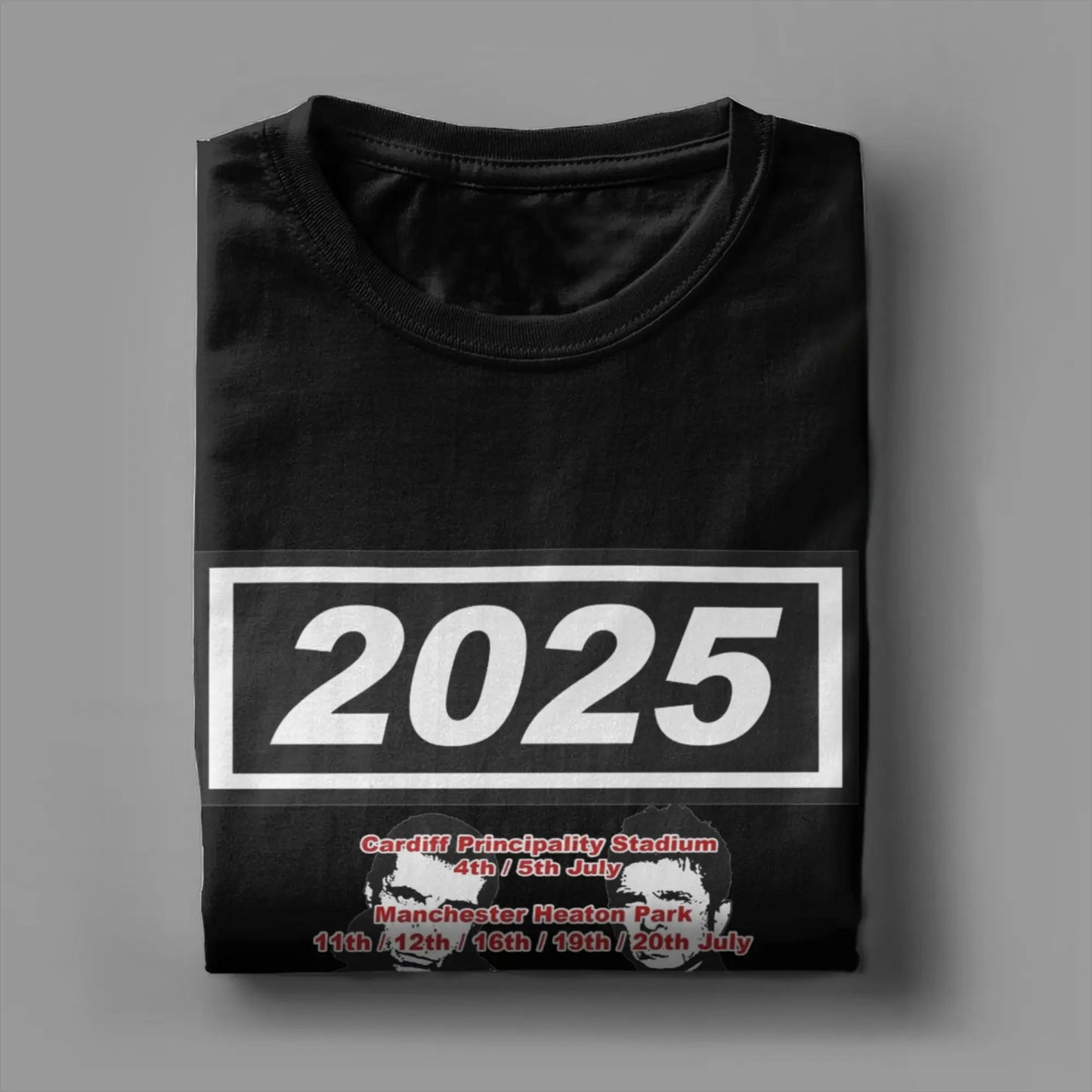 Men Women Graphic Printing O-Oasis Rock Band Tee T Shirt Cotton Live 25 Tour T-shirts Clothes