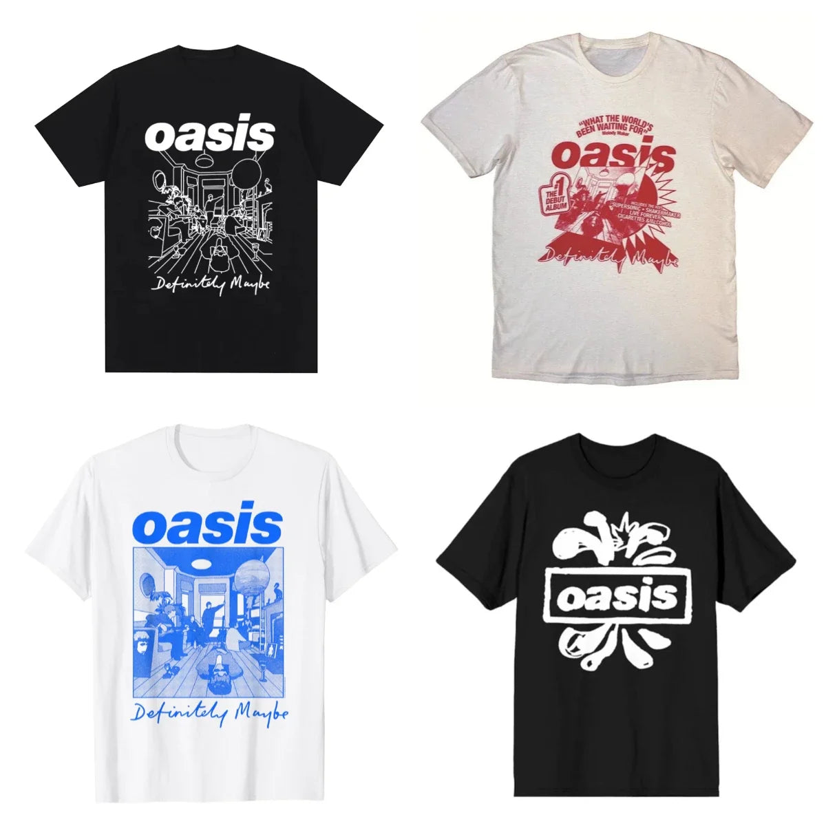 Oasi Band Logo Rock Band Vintage Women Print T-shirt Cotton Men T Shirt New Tee Tshirt Womens Tops women clothing
