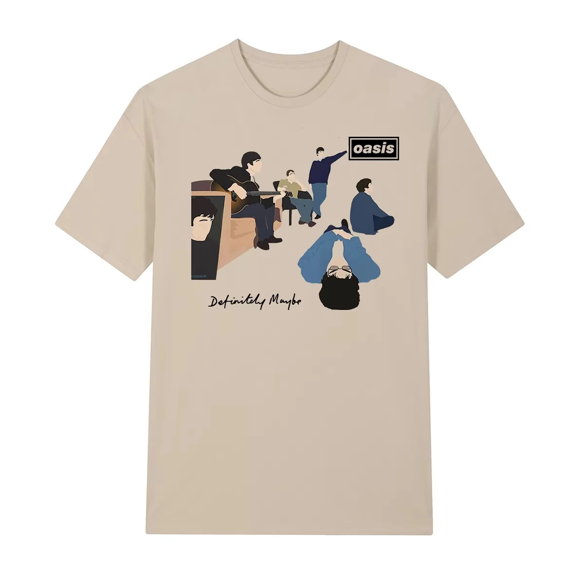 Oasi Live 25 Tour Vintage T-shirt Rock Band Cotton British Music Albums Men T Shirt New Tee Tshirt Womens Tops Oversize Tees