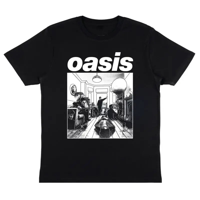 Oasis Oasis Band Summer New European and American Retro Casual Rock Music Trendy Brand Cotton Men's Short Sleeve T-Shirt