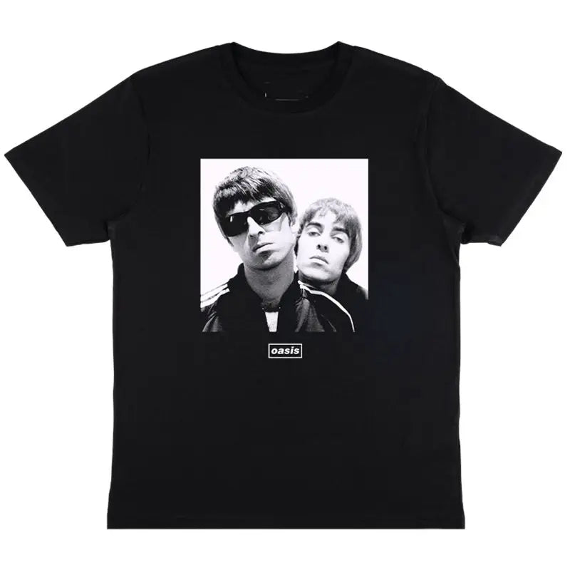 Oasis Oasis Band Summer New European and American Retro Casual Rock Music Trendy Brand Cotton Men's Short Sleeve T-Shirt