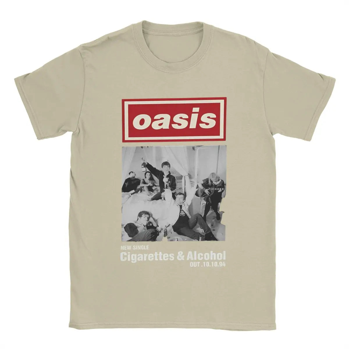 Rock Band O-Oasis Classic T-Shirt for Women Men Cotton T Shirt Y2K Short Sleeve Tee Shirt Summer Fashion Clothing Gift for Fans