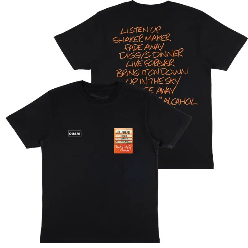 Oasis Oasis Band Summer New European and American Retro Casual Rock Music Trendy Brand Cotton Men's Short Sleeve T-Shirt
