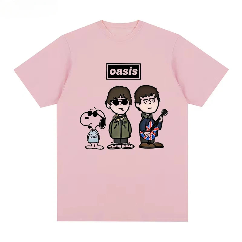 LIMITED EDITION Snoopy X Oasis Cartoon T-shirt by Tom Everhart