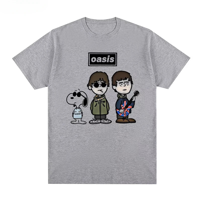 LIMITED EDITION Snoopy X Oasis Cartoon T-shirt by Tom Everhart