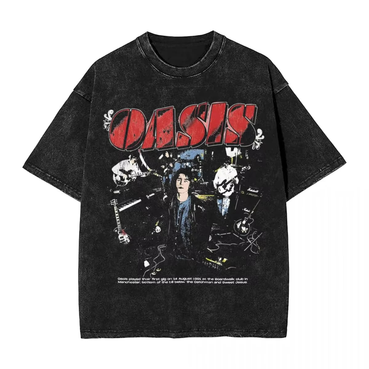 Oasised Definitely Maybe T Shirt Hip Hop Washed Short Sleeve Harajuku T-Shirt Novelty Men Women Top Streetwear Printed Tops Tees