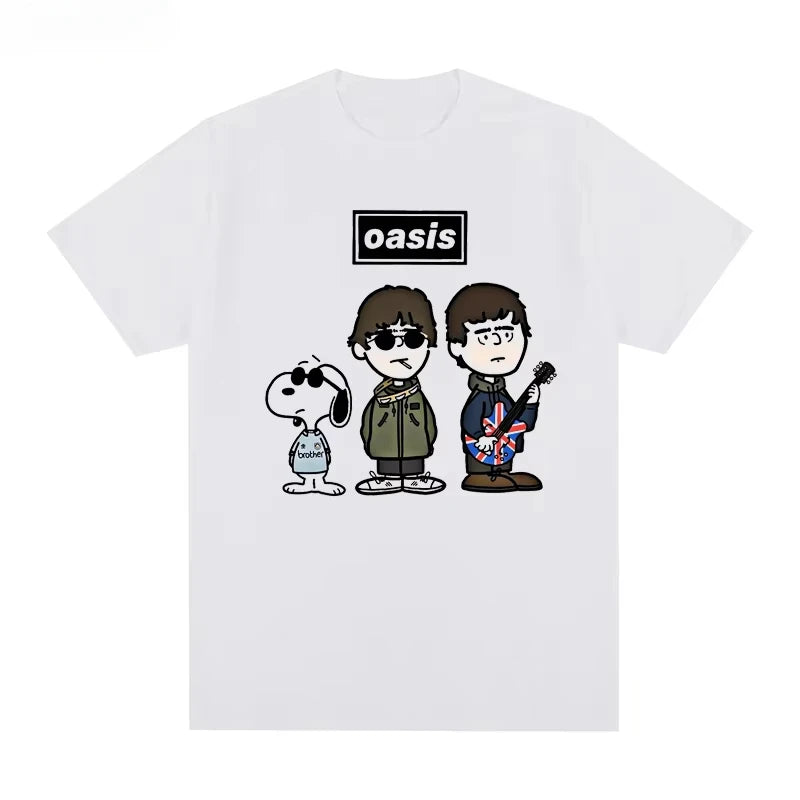 LIMITED EDITION Snoopy X Oasis Cartoon T-shirt by Tom Everhart