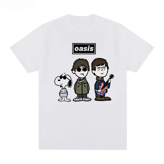 LIMITED EDITION Snoopy X Oasis Cartoon T-shirt by Tom Everhart