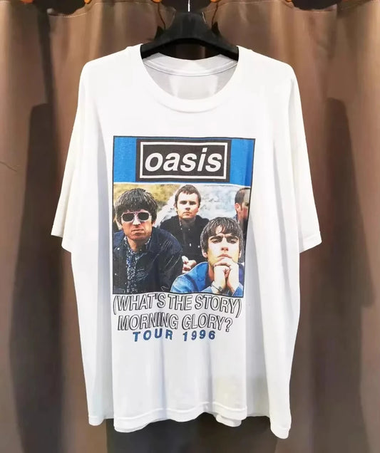 2025 Summer White Black T-Shirts Women's Trendy Oasis Cotton T-Shirt Women Versatile Loose Short Sleeve Tops Tshirts for Women