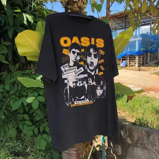 2025 Summer White Black T-Shirts Women's Trendy Oasis Cotton T-Shirt Women Versatile Loose Short Sleeve Tops Tshirts for Women