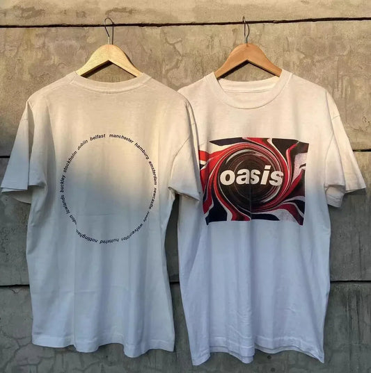 2025 Summer White Black T-Shirts Women's Trendy Oasis Cotton T-Shirt Women Versatile Loose Short Sleeve Tops Tshirts for Women