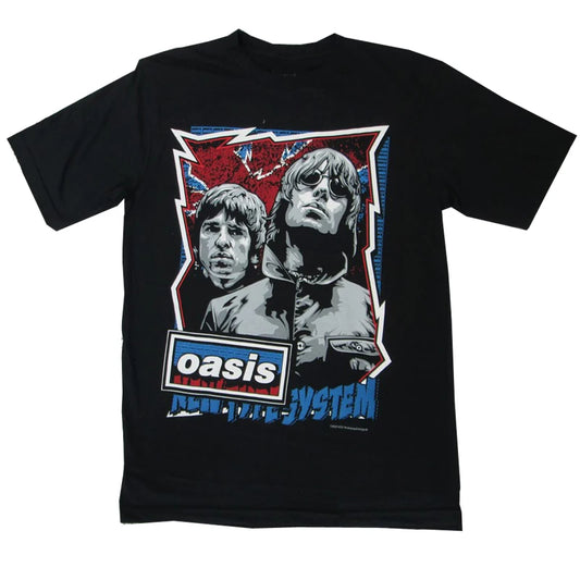 Cotton High Quality Harajuku Oasis Band Rock T-Shirt Retro Punk Short Sleeve Men's and Girls Cotton Summer Short Sleeve