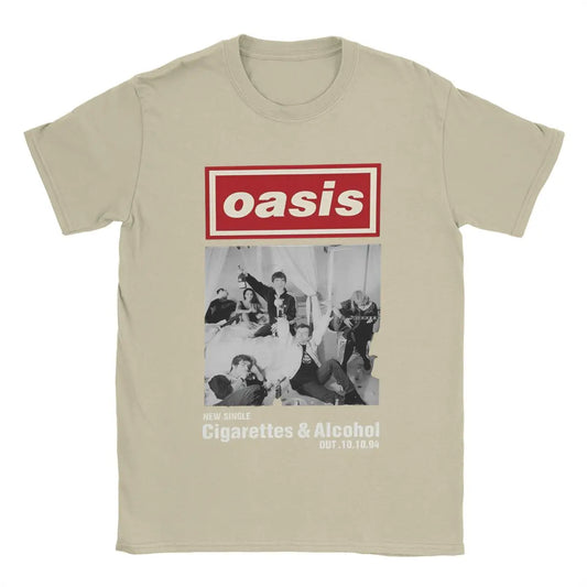 Rock Band O-Oasis Classic T-Shirt for Women Men Cotton T Shirt Y2K Short Sleeve Tee Shirt Summer Fashion Clothing Gift for Fans