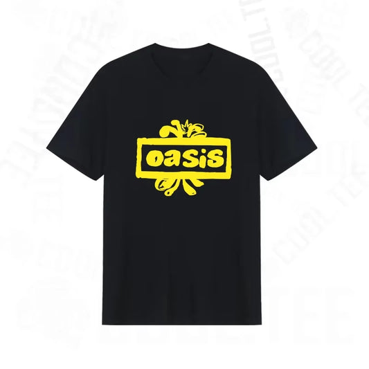 2025 Popular New Style  Short-sleeved T-shirt Oasis Rock Band Around Loose with The Same Men and Women Comfortable