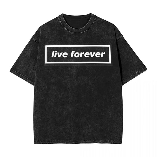 Oasised Definitely Maybe T Shirt Hip Hop Washed Short Sleeve Harajuku T-Shirt Novelty Men Women Top Streetwear Printed Tops Tees