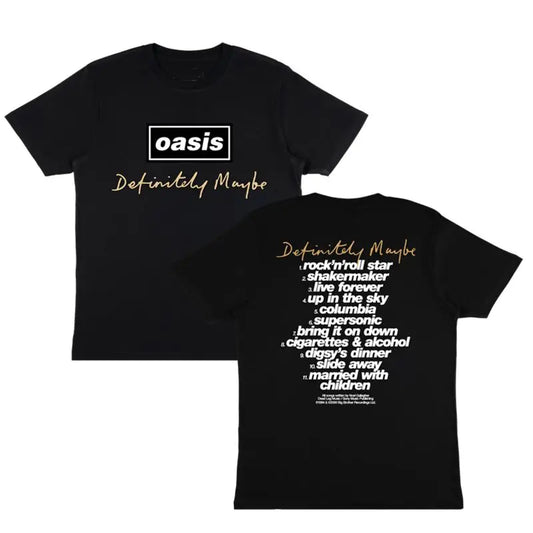 Oasis Oasis Band Summer New European and American Retro Casual Rock Music Trendy Brand Cotton Men's Short Sleeve T-Shirt